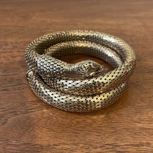 Whiting & Davis double coil snake bracelet